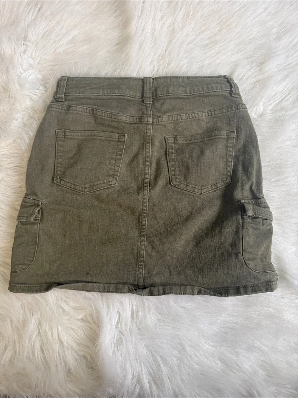 Cat & Jack Olive Green Cargo Mini Skirt